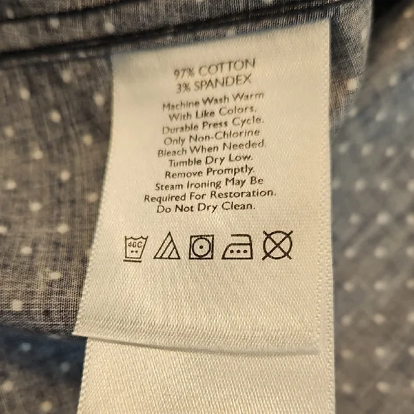 Eddie Bauer NAVY Blue Tailored Blouse - Picture 4 of 4